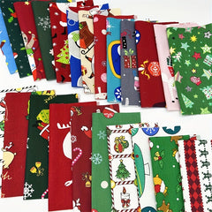 30pcs Christmas Series Patchwork Cloth Cotton Set for DIY Sewing Scrapbooking