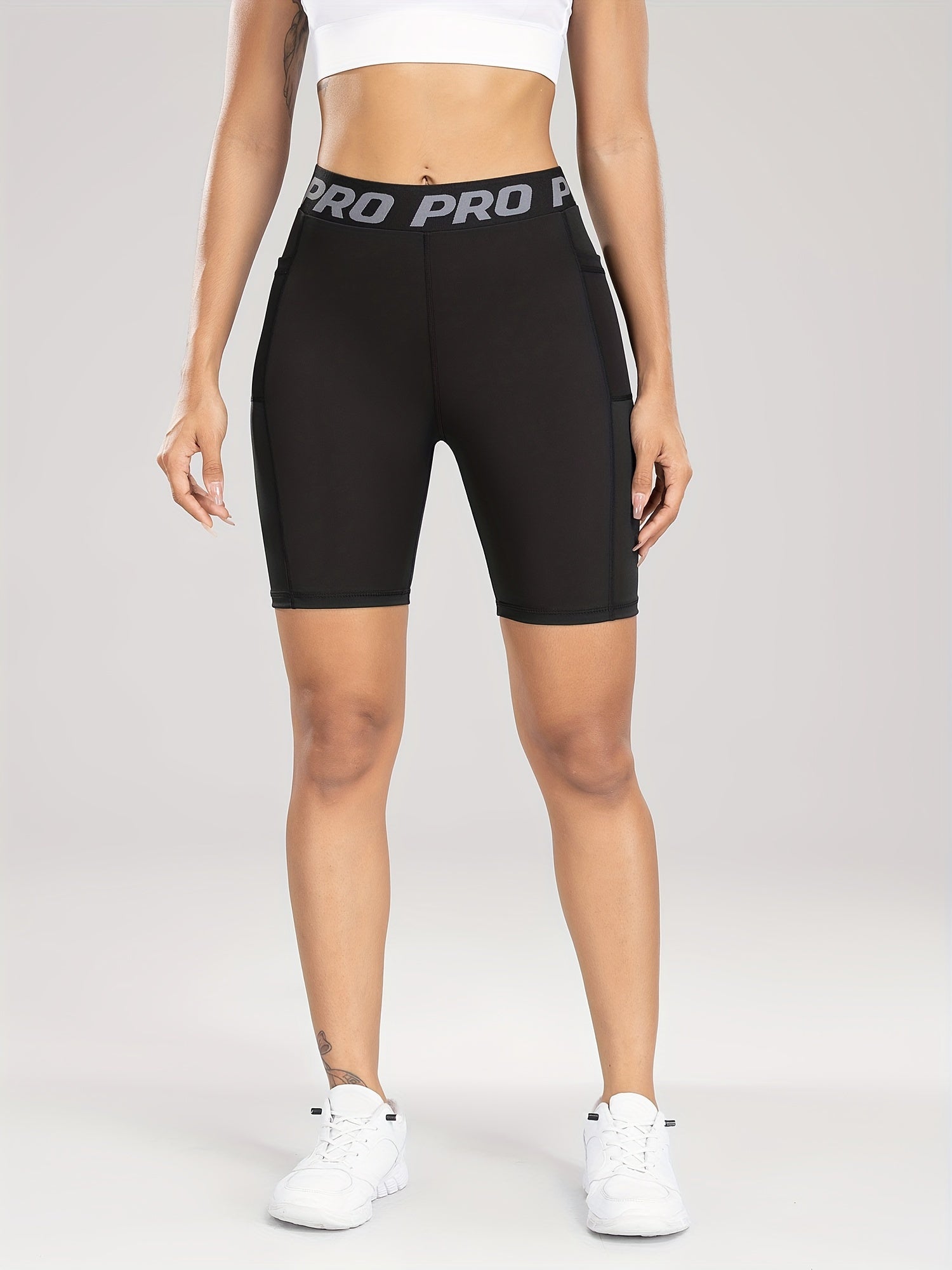Mesh Patchwork Tight Shorts Fitness Yoga Running Shorts