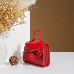 Mini Glitter Butterfly Satchel Bag Red