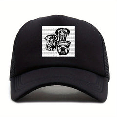 Adjustable Baseball Cap with Dogs Head Pattern for Fishing