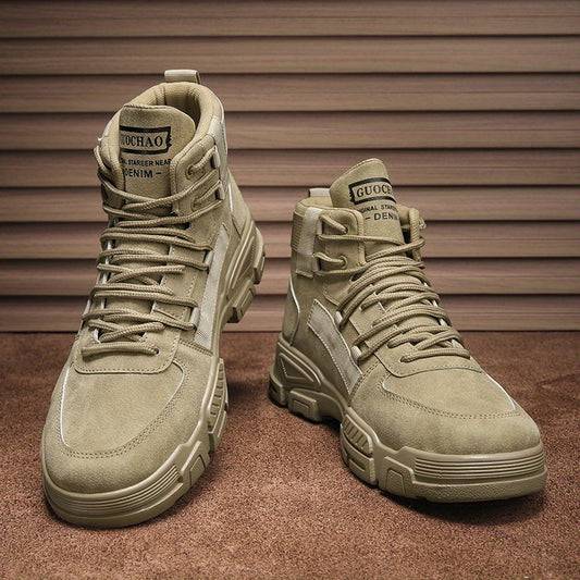 Men's Hiking Ankle Boots Lace up Boots Casual Walking Shoes