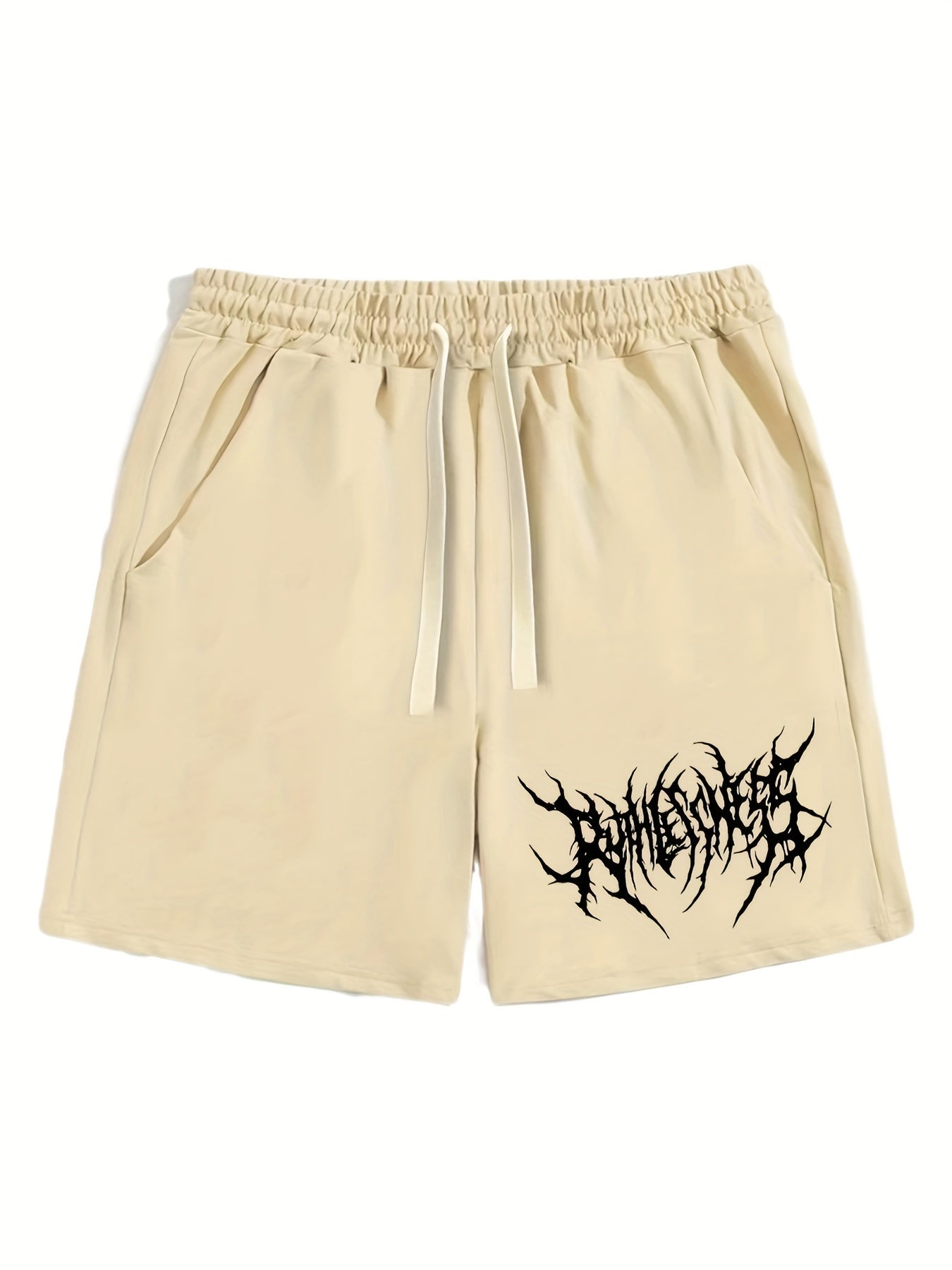 Abstract Thorns Letter Print Men's Shorts