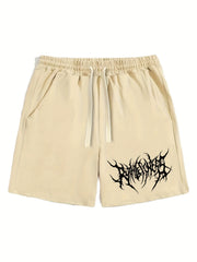Abstract Thorns Letter Print Men's Shorts