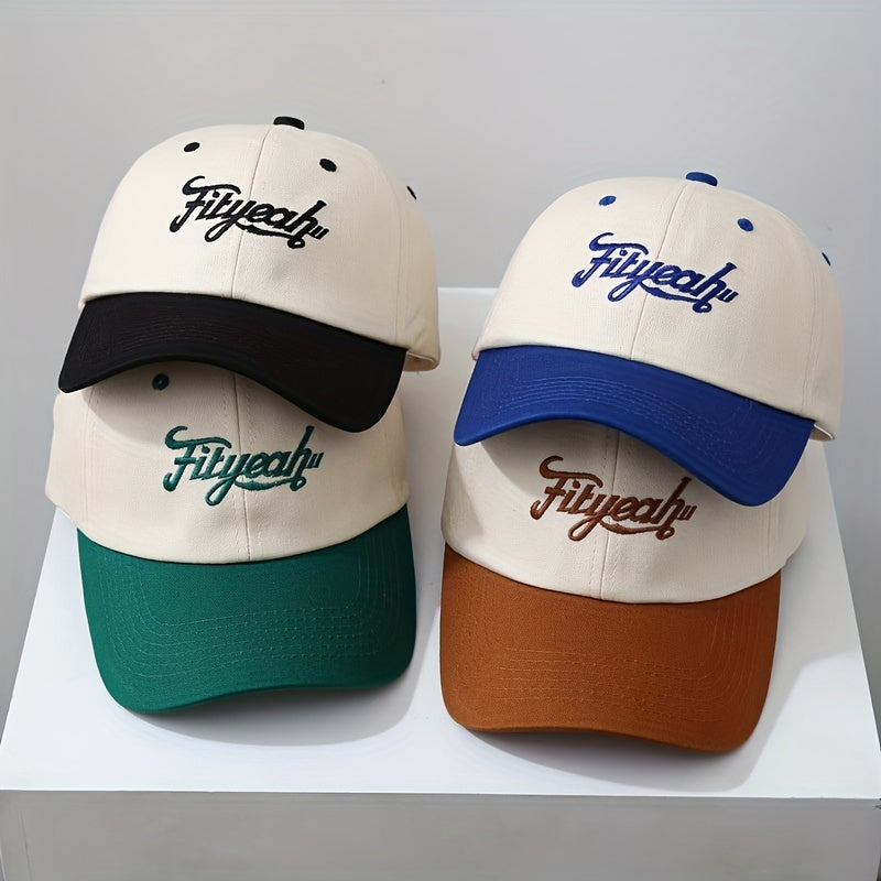 Men's Patchwork Alphabet Embroidery Duck Cap Outdoor Sunscreen Shade Base