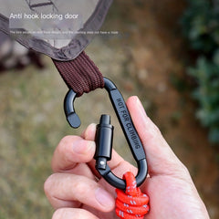 4pcs D Metal Hook Buckle Spring Carabiner Clip Outdoor Camping Storage Bag