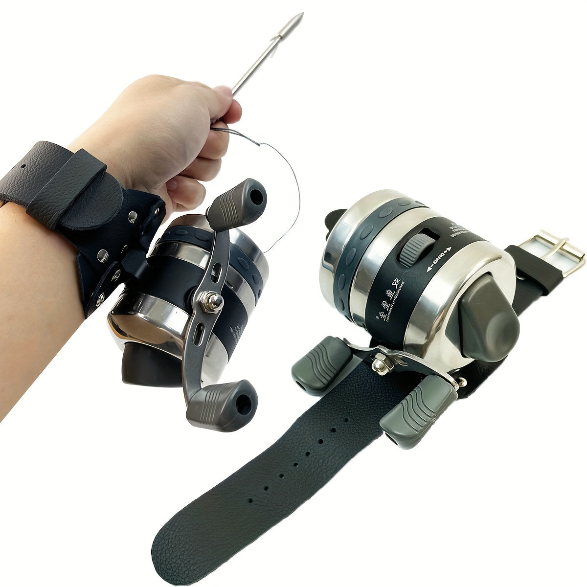 Stainless Steel Fishing Reel With Wrist Strap