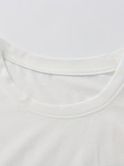 Letter Printed Crew Neck Casual Sports T-shirts