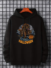 Men's Werewolf Graphic Hoodie Casual Sweatshirt for Halloween