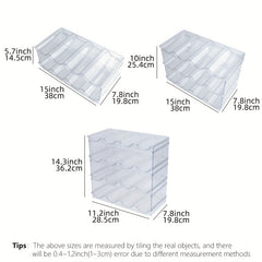 Clear Stackable Water Bottle Organizer 4 Layers Holds 12 Bottles