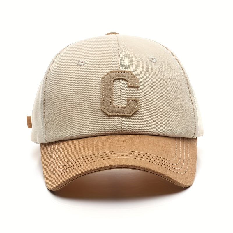 Unisex Cotton Baseball Cap Snapback Hat C Patch Sun Visors Caps