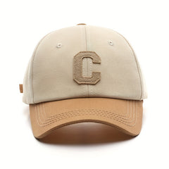 Unisex Cotton Baseball Cap Snapback Hat C Patch Sun Visors Caps