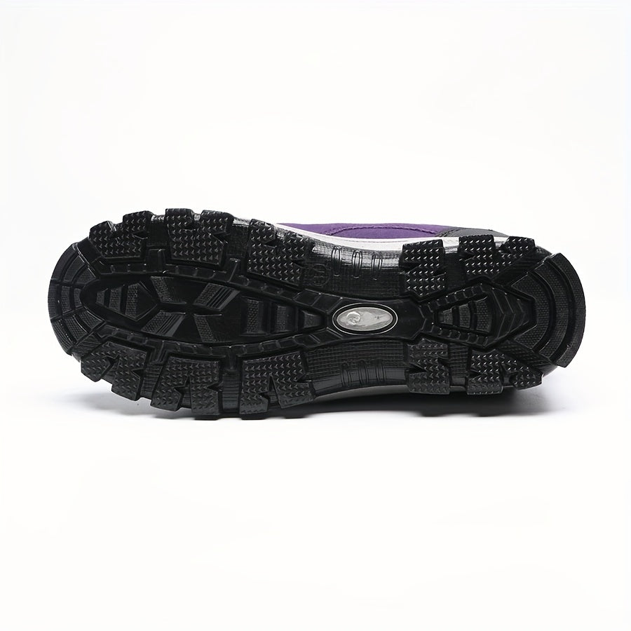 Women's Colorblock Platform Sneakers Low Non-slip Hiking Trainers