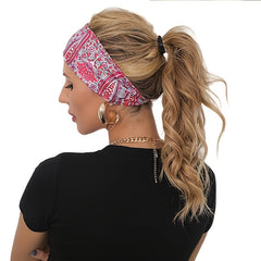 Boho Colorful Printed Sports HeadBand for Workout Running
