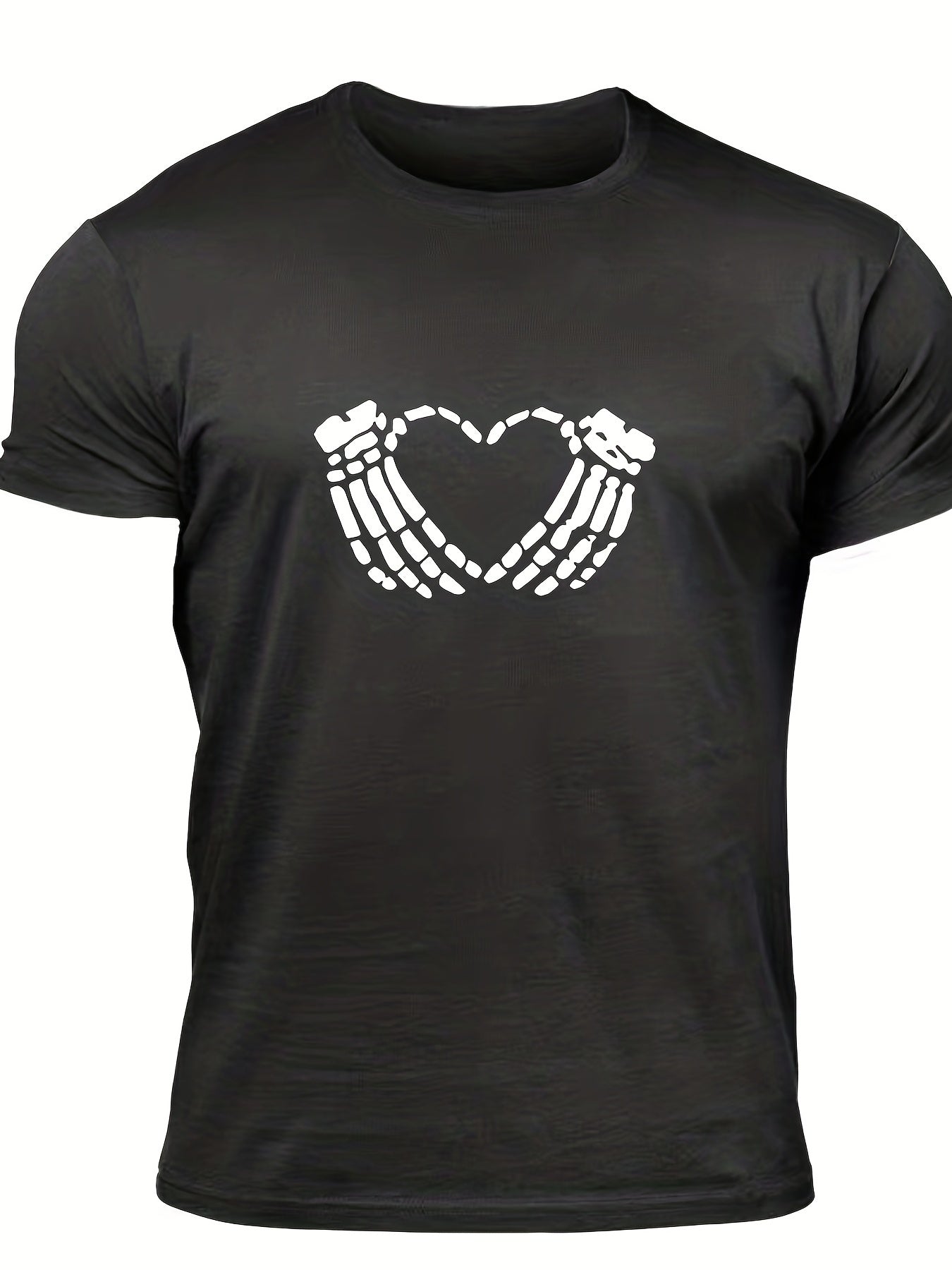 Men's Heart Graphic T shirt Casual Stretch Tee Summer Outdoor