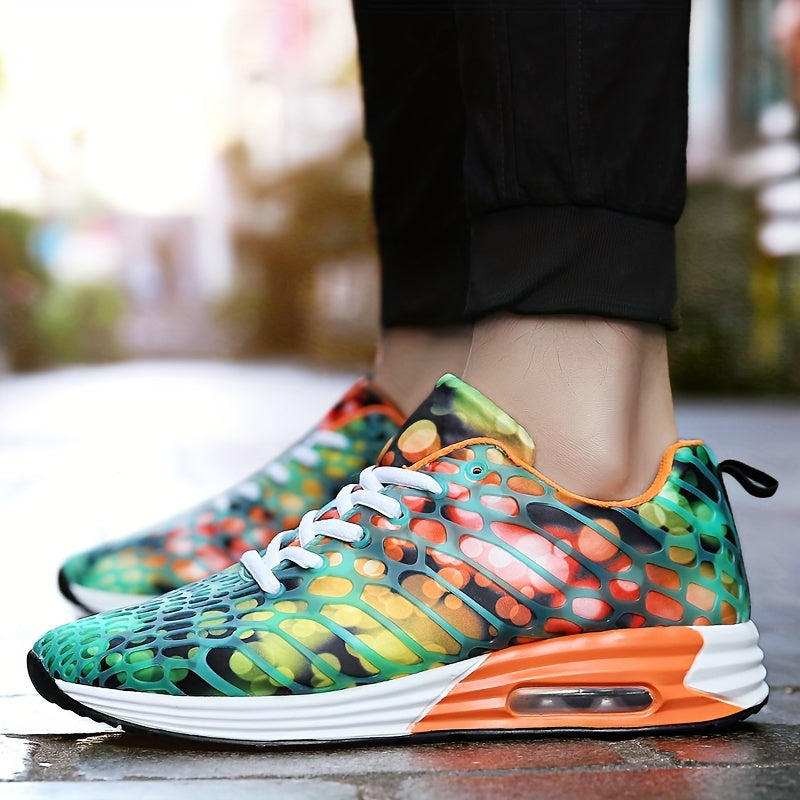 Women's Block Printing Non-slip Running Shoes with Air Cushion
