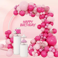 131pcs Pink Red Balloon Set For Party Decor