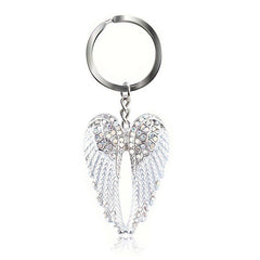 Angel Wings Rhinestone Enamel Keychain