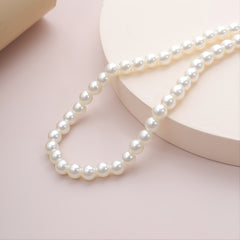 Men's Faux Pearl Beaded Necklace