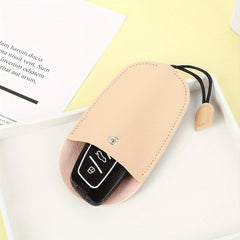4pcs PU Leather Key Holder Portable Wallet Keychain