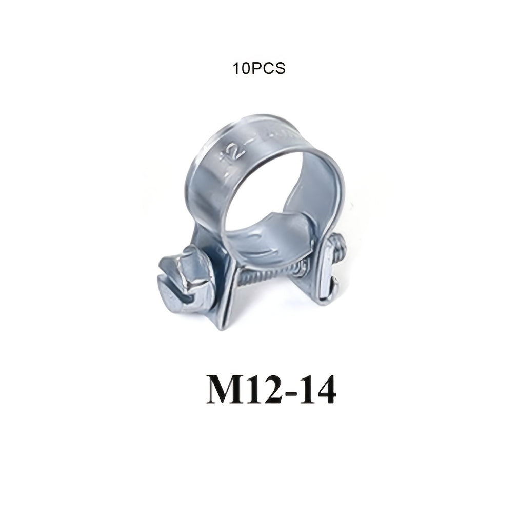 10pcs Mini Clamp 12 14mm Fuel Pipe Hose Clamp Air Hose Clamp Auto Parts