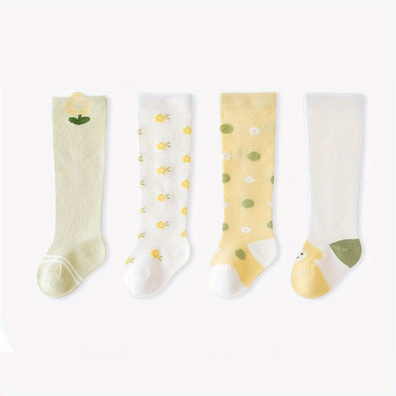 Baby Girls Mesh Crew Socks Boneless Mosquito-proof Stockings