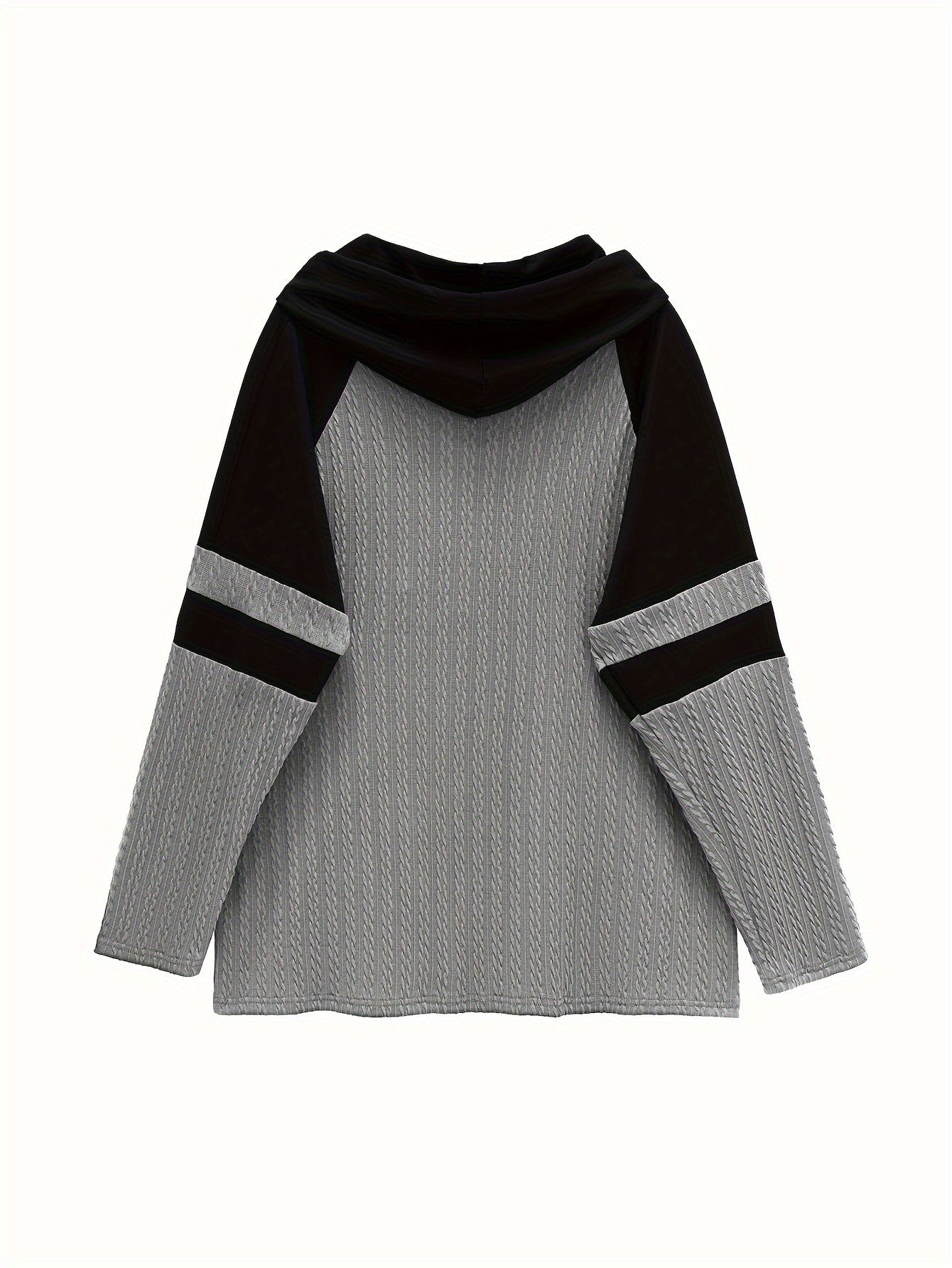 Cable Knit Raglan Sleeve Hoodie