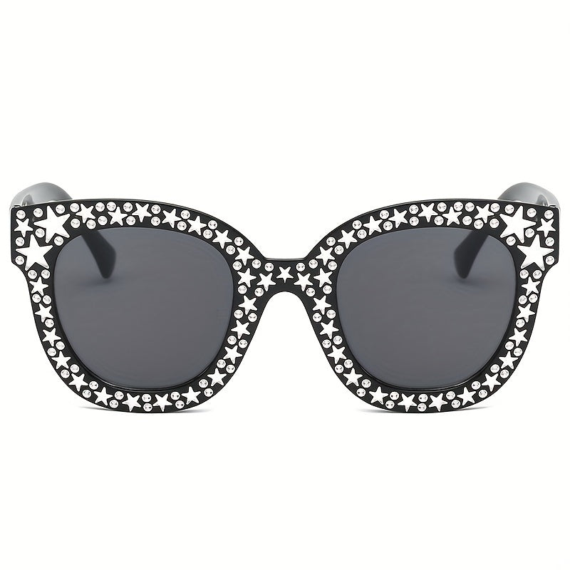 Rhinestone & Star Sunglasses w/ Box UV400