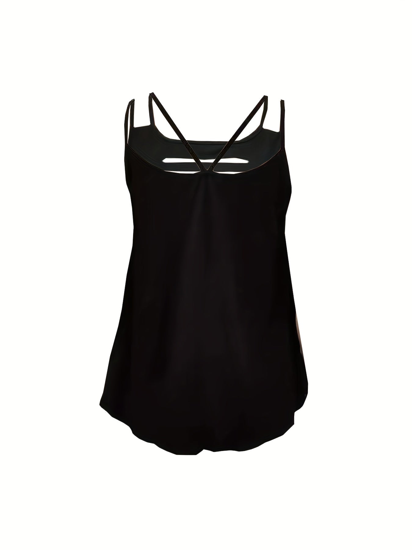 Cutout Dual Straps Cami Top Cross Back Sleeveless Summer Top