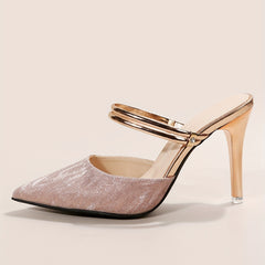Women's Glitter Stiletto Heel Sandal for Dressing