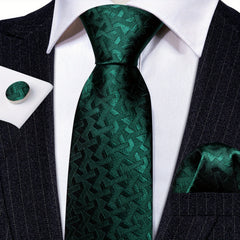 Barry Wang Men's Pink Tie Pocket Square Cufflinks Set