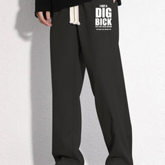 Letter Print Mopping Pants Men s Casual Stretch Waist Joggers