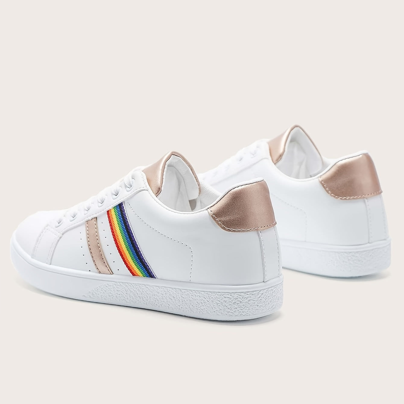 Women's Waterproof Faux Leather Sneakers Low Top Casual Shoes