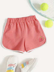 Girls Carrots Graphic Active Running Short Summer Athletic Shorts