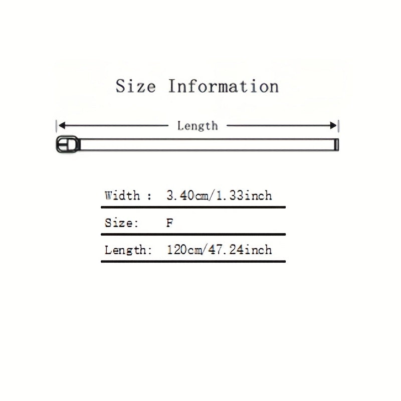 Canvas Adjustable Buckle Belt School Uniform Pants Accessories