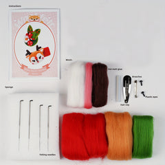 Wool Needle Felting Kit Deer Hairpin Needle Felting Kits DIY Art Craft