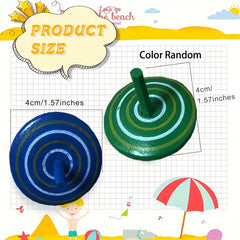 Colorful Wooden Spinning Tops Toy for Games Party Favors