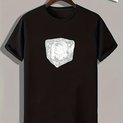 Cube Print Men's Graphic T shirt Casual Comfy Tees