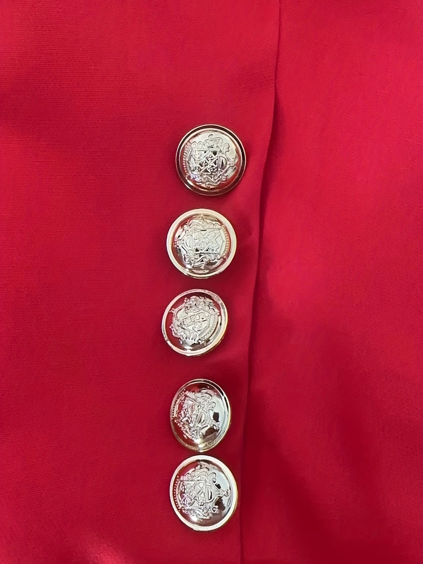 Women's Plus Solid Double Breast Button Long Sleeve Casual Blazer