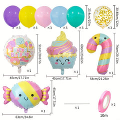 23pcs Candy Birthday Combo Set for Party Scene Decor
