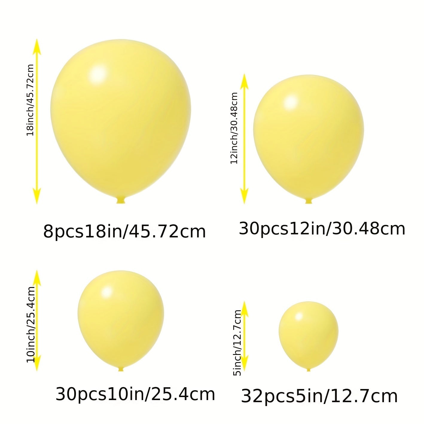 Matte Apricot Balloons Various Sizes Pack Of 100 - Party Decoration