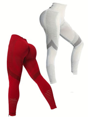 Sporty Yoga Pants High Stretch Slim Fit Hollow Out Leggings