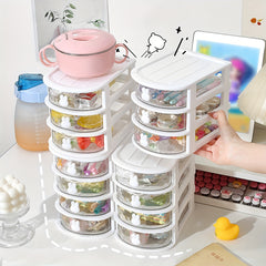 Cartoon Desktop Storage Box Drawer Type Desk Storage with Timer