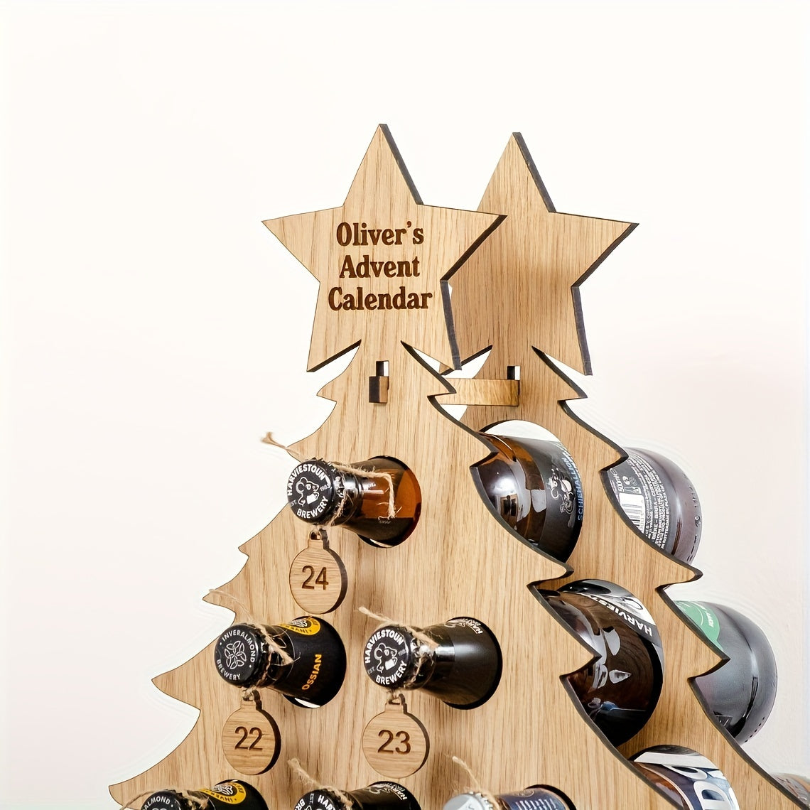 Wooden Wine Rack: Christmas Party Decorations