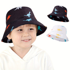 Kids Dino Print Fisherman Hat Sun Hat