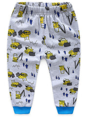 Cartoon Excavator Pajamas Long Sleeved Suit Home Clothes