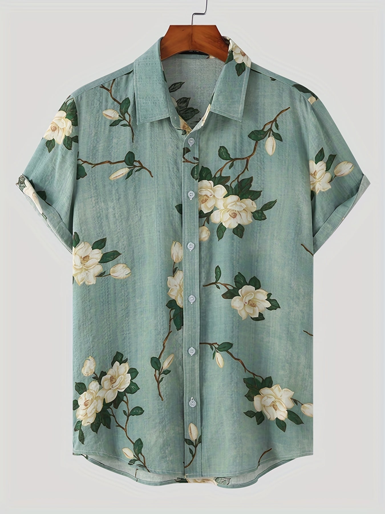 INCERUN Men's Floral Print Hippy Vintage Tee Shirt