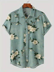 INCERUN Men's Floral Print Hippy Vintage Tee Shirt