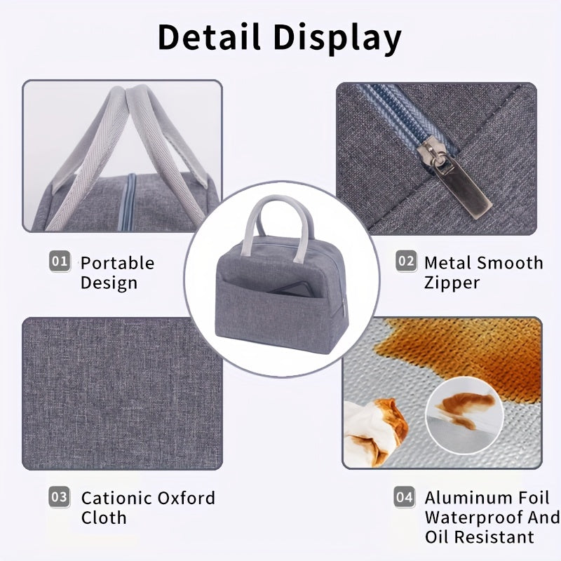 Insulated Lunch Bag Waterproof Large Capacity Thickened 230D Twill Oxford Cloth