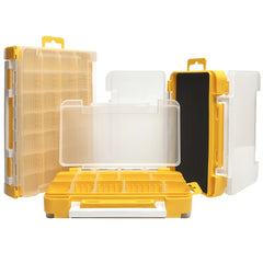 Yellow Grid Storage Box Tool Box Plastic Household Screw Box