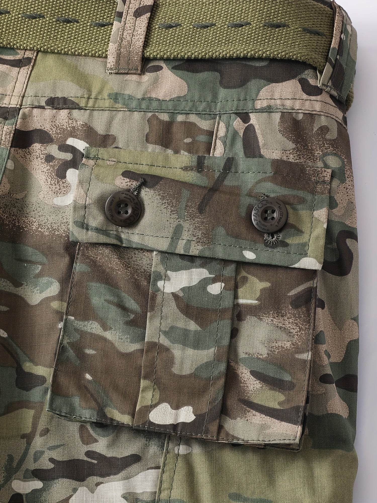 Men's Camo Cargo Pants Loose Fit Outdoor Work Hiking Fishing Angling